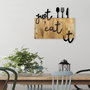 Wallity Just Eat It Escultura de pared en Nogal y Negro